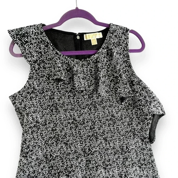 Michael Kors Jacquard Fit & Flare Ruffle Sleeveless Dress Plus Size XL - Picture 6 of 16